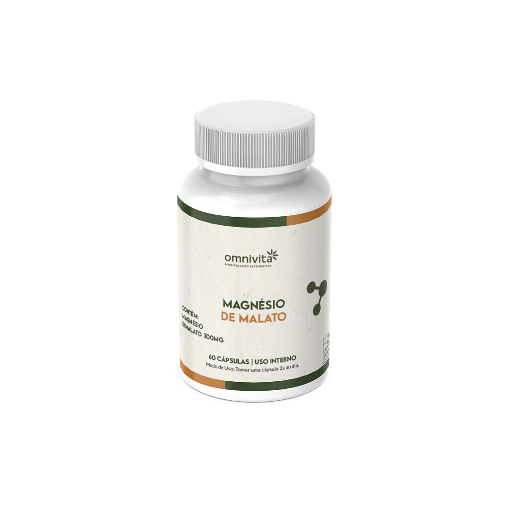 MAGNESIO MALATO 300MG 60 CÁPSULAS