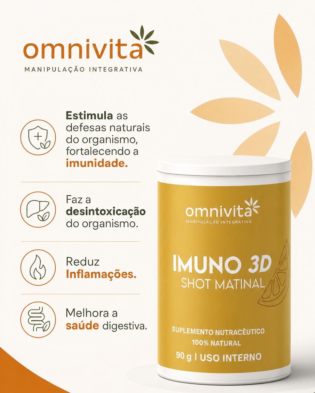 SHOT MATINAL IMUNO 3D I Imunidade + Detox